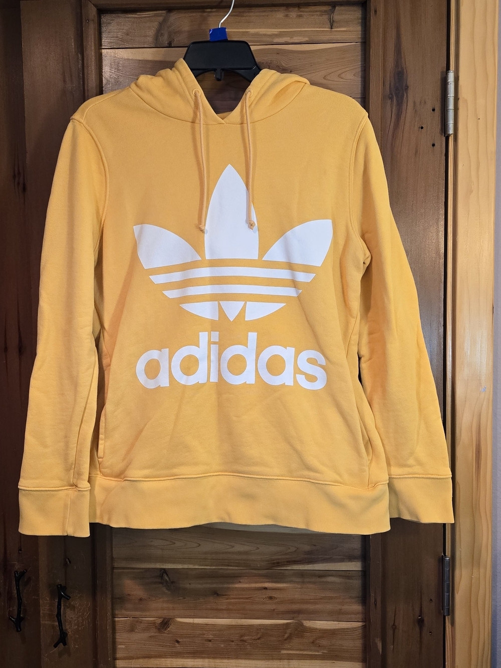 adidas Orange Trefoil Pullover Hoodie